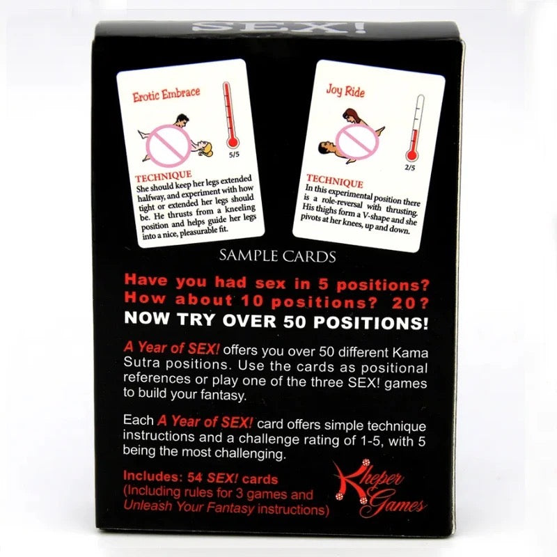 Sexual Position Cards with Dice